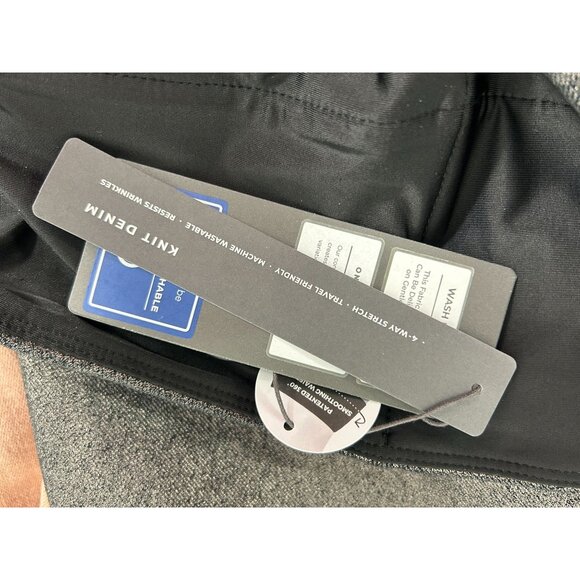 Lyssé Metallic Coated Baby Boot Knit Denim in Metallic Cocoa - Sz L - NWT - Picture 9 of 12